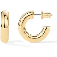 ROUGEMONT Paar Creolen Damen Creolen Ohrringe 20mm Titan Stahl 18K Gold, Hypoallergen