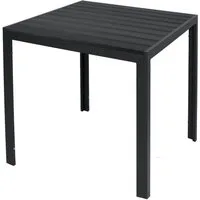 INDA-Exclusiv Küchentisch Gartentisch Aluminium und Non-Wood anthrazit / schwarz 90x90cm