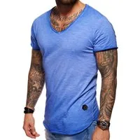 behype T-Shirt für Herren mit V-Ausschnitt aus 100% Baumwolle V-Neck Shirt Kurzarmshirt für Männer