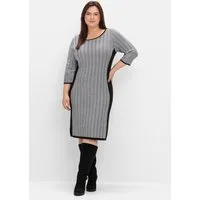 Sheego Strickkleid Strickkleid 3/4-Arm
