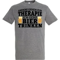Youth Designz T-Shirt Bier Therapie Herren Shirt mit Lustigem Bier Spruch