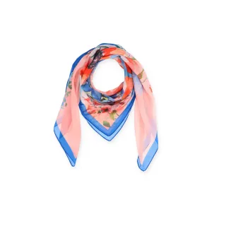 Halsüberkopf Accessoires - Tuch, 120cmx120cm, FLower rosé - Gr. - OS