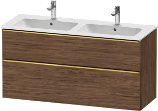 Duravit D-Neo Waschtischunterbau wandhängend Nussbaum dunkel Matt 1280x462x625 mm - DE4365034210000 DE4365034210000