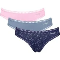 sloggi Minislip GO Crush (3er Pack) dehnbare Spitzendetails, Cotton-Mix