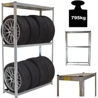TRUTZHOLM Steckregal Reifenregal für 8 Räder 180x120x40 cm 795 kg Reifenständer Steckregal, Produkt 1-tlg., Aufbau