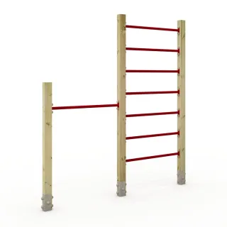 Klettergerät PRO Tumble 308P Kletterleiter Reckstange 206x9x240cm Spielplatz-Gerät Öffentliche Anlage Wetterbeständig Sicherheit Inkl. Anker - Wickey