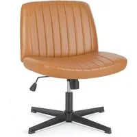 DUMOS Bürostuhl Ohne Armlehne Schneidersitz Stuhl, mit Verbreitertem Criss Cross Chair, drehbar