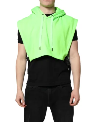 Ärmelloses Hoodie-Crop-Top