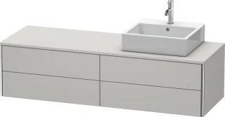 Duravit XSquare Konsolenwaschtischunterbau wandhängend Betongrau Matt 1600x548x400 mm - XS4914R0707 XS4914R0707