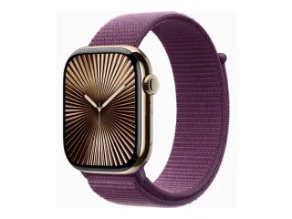 Apple Watch Series 10 (GPS + Cellular) 46mm Aluminium rosegold mit Sport Loop Pflaume | mwy83qf/a |