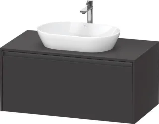 Duravit Ketho.2 Konsolenwaschtischunterbau wandhängend Graphit Supermatt 1000x550x459 mm - K24886080 K24886080800000