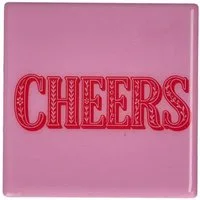 Giftcompany Getränkeuntersetzer Glasuntersetzer Love Tiles Cheers Rosa