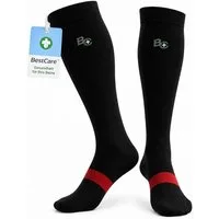 Chili Lifestyle Strümpfe BestCare Kompressionsstrümpfe für Damen & Herren aus Baumwolle (Kompressionssocken & Stützstrümpfe für Sport, Reise, Running & Regeneration, 2-Paar) Komfortbund Kniestrümpfe Atmungsaktive Thrombosestrümpfe Unisex