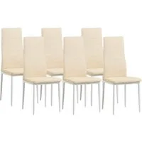 Albatros International Esszimmerstuhl Esszimmer Stühle 4 er Set MILANO, Stuhl Stühle Esszimmerstühle, Küche (6er Set, Beige, Kunstleder Bezug), Küchenstuhl Küchenstühle Essstühle für den Esstisch Ess Stühle