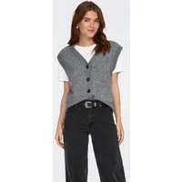 JDY Strickweste JDYSUPER S/L V-NECK VEST KNT NOOS Materialmix