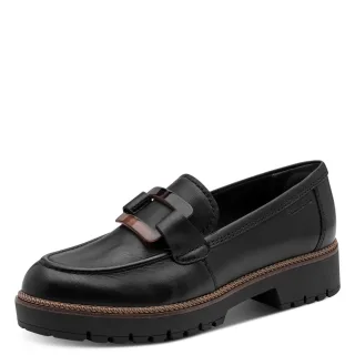 Tamaris - Da.-Slipper black leather - Gr. - 37