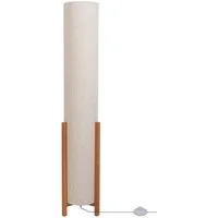 näve Stehlampe Matida, Ein-/Ausschalter, ohne Leuchtmittel, 1xE27 exkl., Holzgestell, Textilschirm natur, H: ca. 32cm, D: ca. 22cm