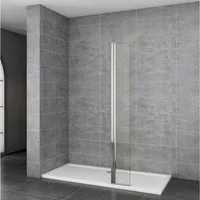 duschspa Duschwand drehbar Flipper-Panel 30/40cm 200cm 8mm ESG Nano Glas, Einscheibensicherheitsglas, Sicherheitsglas, (Set), Nano Glas