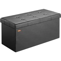 Casaria Sitzbank (1-St), mit Stauraum 80x40x40cm Faltbar 100 L Gepolstert Deckel Kunstleder