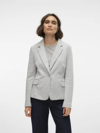 VERO MODA - VMJULIA LS BLAZER JRS NOOS light grey melange - Gr. - 36