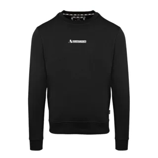 Aquascutum - Sweatshirt für Herren, Gerippter Kragen, Baumwollmischung, Regulär (Schwarz)