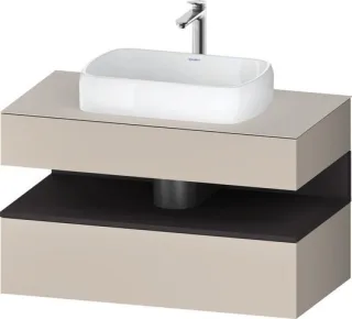 Duravit Qatego Konsolenwaschtischunterbau wandhängend Taupe Matt 1000x550x600 mm - QA4731080910000 QA4731080910000