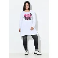 Angel of Style Longshirt T-Shirt A-Linie Herz-Motiv Langarm
