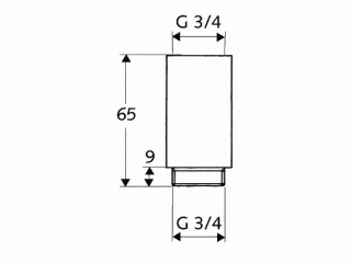 Schell Distanzstück 3/4" chrom 270140699