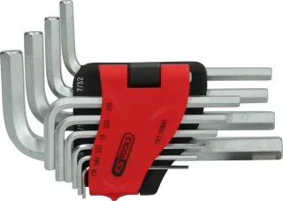 KS Tools Innensechskant-Winkelstiftschlüssel-Satz, im Klapphalter,10-tlg1/16"-3/8" - 151.5060