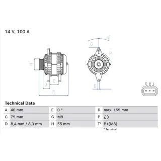 Bosch Lichtmaschine 100A Subaru Forester Impreza Legacy Outback