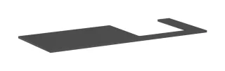 Hansgrohe Konsole Xilesa E 1375x550mm m.Ausschnitt rechts Aufsatzwasch.ge Schiefergrau matt, 54273 54273760