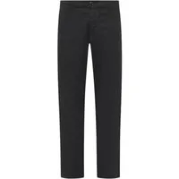 BOSS ORANGE Stoffhose BOSS Men Orange schwarz, Casual, Leinen, Unifarben, Regular Fit