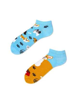 many mornings - Socken - Playful Dog blau/braun - Gr. - 39-42