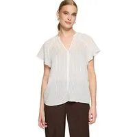 Zero Klassische Bluse Damen mit V-Ausschnitt