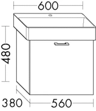 Burgbad Waschtischunterschrank System 30 Preisgruppe 3 Diago 480x560x380 Sandstein Solid Matt WWLJ056F6556