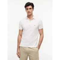 Tommy Hilfiger Poloshirt 1985 SLIM POLO mit Piqué-Struktur und Stickerei meliert, casual, slim fit, Baumwollmix, Polokragen