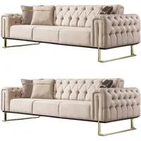 Villa Möbel Polstergarnitur Nova, (Set, Set besteht aus: 2 Sitzer+2 Sitzer), mit Relax-/Bettfunktion durch umklappbare Rückenlehne