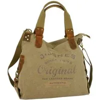 J JONES JENNIFER JONES Hobo Damen Umhängetasch aus Canvas, Große Vintage Schultertasche