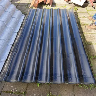 Pfannenblech Typ 2 | 1,85 m Länge | Tiefschwarz ( RAL 9005 )