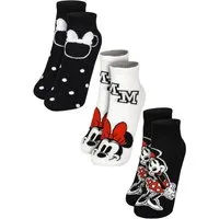 United Labels® Socken Disney Minnie Mouse Socken Sneaker Strümpfe (3er Pack) Originallizenz