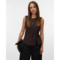 Vero Moda Anzugweste VMSELMA WAISTCOAT WVN NOOS Baumwollmischung, mit Leinen