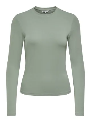 ONLY - ONLRILEY O-NECK L/S TOP JRS NOOS Green Milieu - Gr. - M