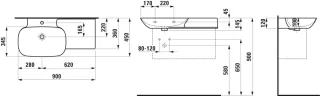 LAUFEN Waschtisch INO 450x900x145 H8133027161121