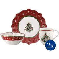 Villeroy & Boch Geschirr-Set Frühstücksset 6-tlg. Toy's Delight (6-tlg), Premium Porcelain, Frühstücksset, Geschirrset, für 2 Personen, Premium Porcelain, weiß