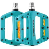 ROCKBROS Fahrradpedale Flache rutschfeste Nylon-Fahrradpedale für MTB E-Bike mit Reflektor