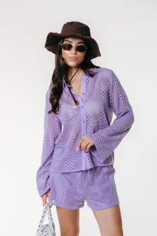 Colourful Rebel - Lexi Crochet Blouse - Gr. - XS
