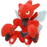 Pokémon Center Plüschfigur Pokemon Scherox Kuscheltier - 17 cm Plüschtier Scizor