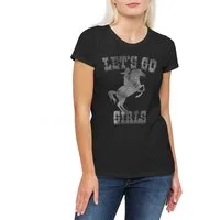 Urban Backwoods Print-Shirt Let's Go Girls Cowgirl Damen T-Shirt Country Horse Western Pferd Hut (1-tlg) Sport Rider Reiten Reitsport