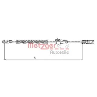 Metzger Handbremsseil hinten Opel Corsa C