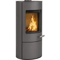 Haas + Sohn Kaminofen SOLIDO MOONLIGHT, Exklusiv, Lieferung bis ins Wohnzimmer, 6,4 kW, Zeitbrand, NEU in der Farbe Moonlight grau